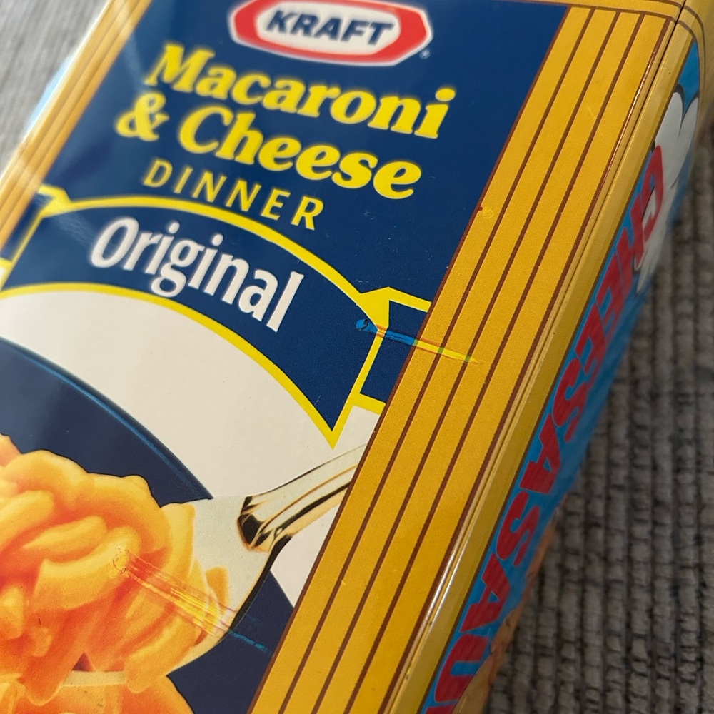 Kraft Dinomac Macaroni & Cheese Tin with cheeseasaurus Rex vintage collectible - Picture 8 of 12